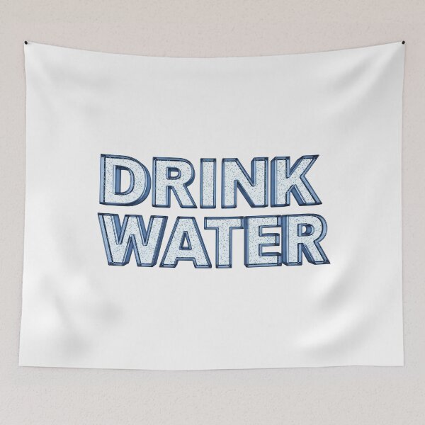 Item preview, Drink water – Minimalist Liquid Typography sign designed and sold by stereonut.