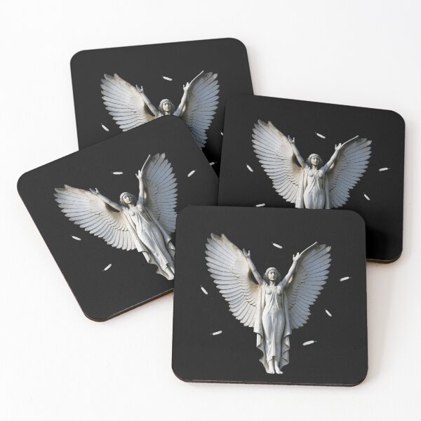 Item preview, Ethereal Guardian Angel - Classical Sculpture Art & Floating Feathers designed and sold by birleşik zevkler.