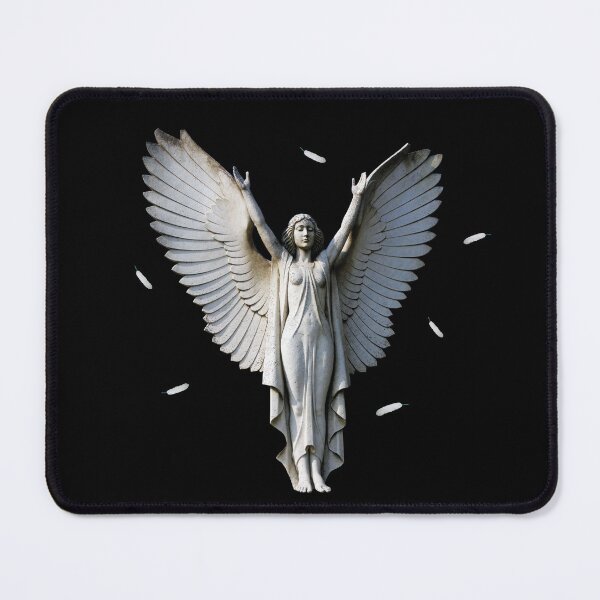 Item preview, Ethereal Guardian Angel - Classical Sculpture Art & Floating Feathers designed and sold by birleşik zevkler.