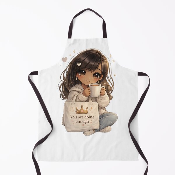 Item preview, You Are Doing Enough – Autism Mom Chibi Illustration with Affirmation designed and sold by CalmCrown.