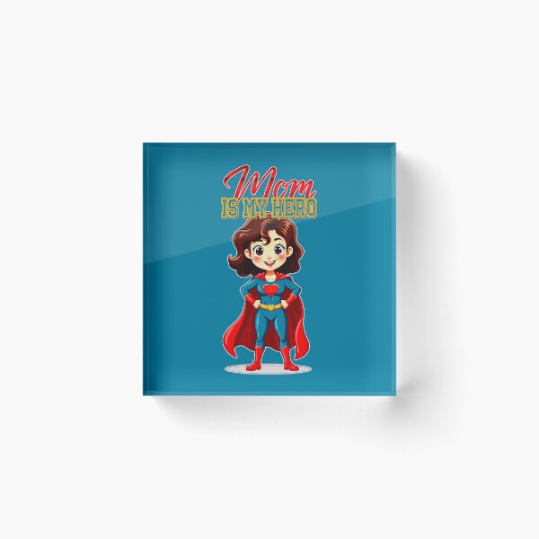 Item preview, Mom Is My Hero – Cute Supermom Character designed and sold by Topoartispp.