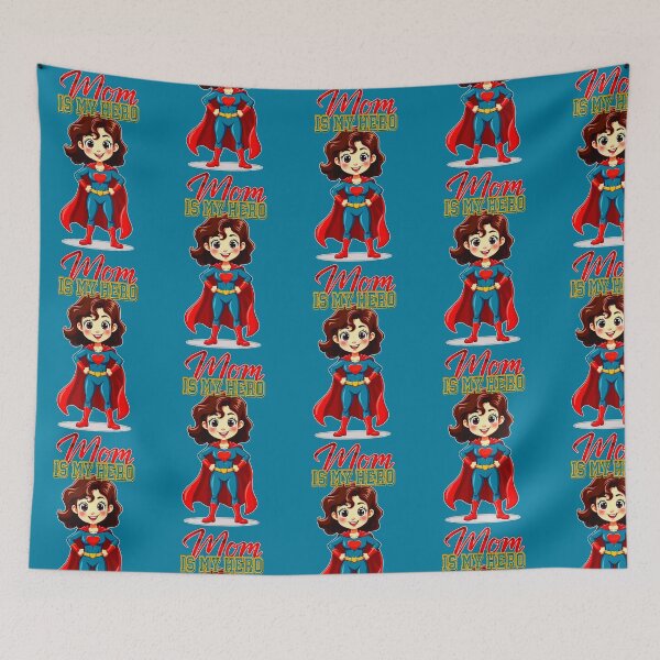 Item preview, Mom Is My Hero – Cute Supermom Character designed and sold by Topoartispp.