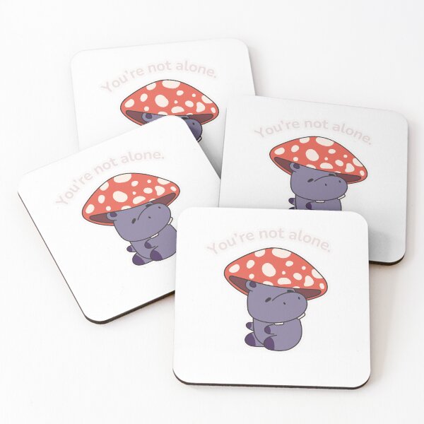 Item preview, You're not alone - Cozy Kawaii Mushroom Rhino Sticker designed and sold by MoonlightEleven.