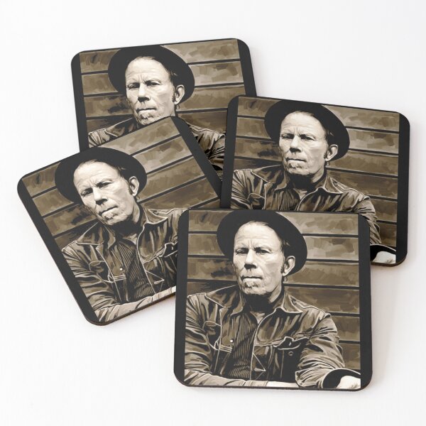 Item preview, Tom Waits Rustic Americana Portrait Folk Blues Music Artwork Tribute designed and sold by wacdedeza.