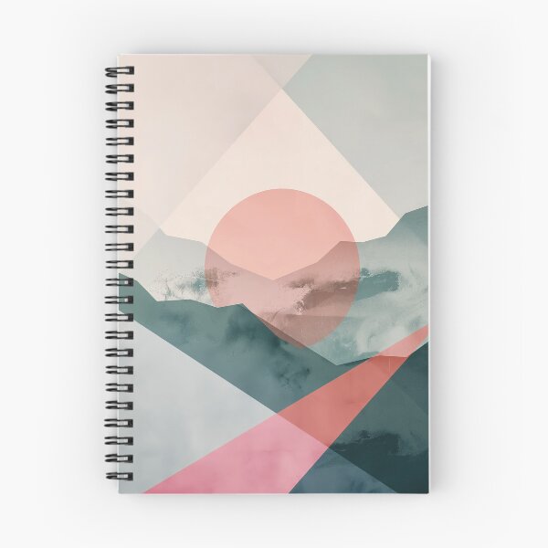 Item preview, Abstract Mountain Landscape Art Print Minimalist Nature Sun Wall Decor designed and sold by PhantomPaper.