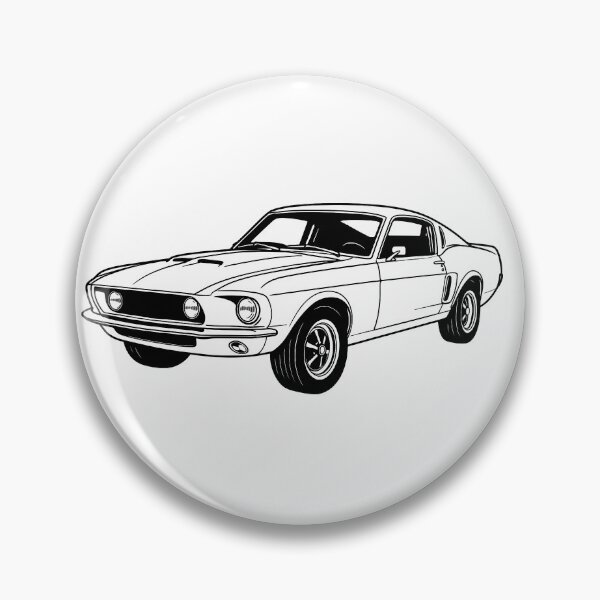 Item preview, 1967 Mustang Fastback – Classic Muscle Car Line Art designed and sold by TraversArtist.