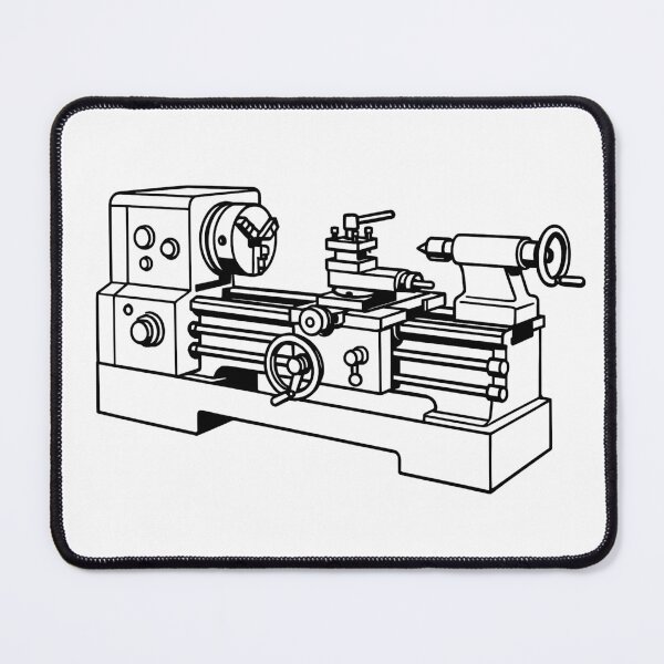 Item preview, Metal Lathe – Precision Machining Line Art designed and sold by TraversArtist.