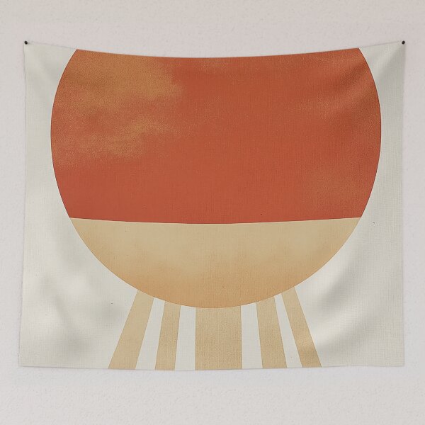 Item preview, Minimalist Sun Landscape Print Modern Abstract Nature Wall Art designed and sold by PhantomPaper.