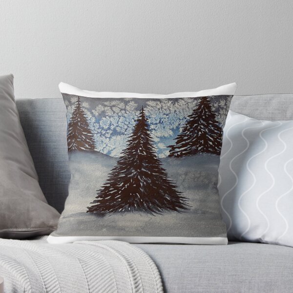 Item preview, Snow With Three Trees designed and sold by Lisa Neuman Watercolors.