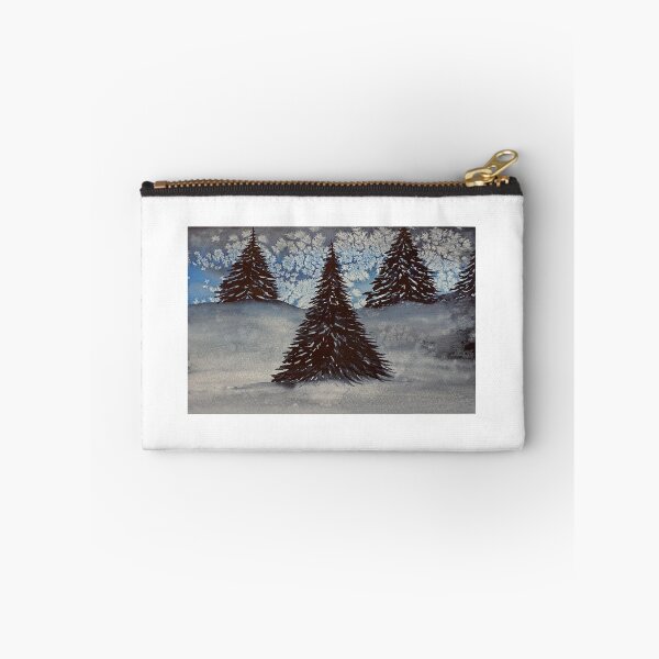 Item preview, Snow With Three Trees designed and sold by Lisa Neuman Watercolors.
