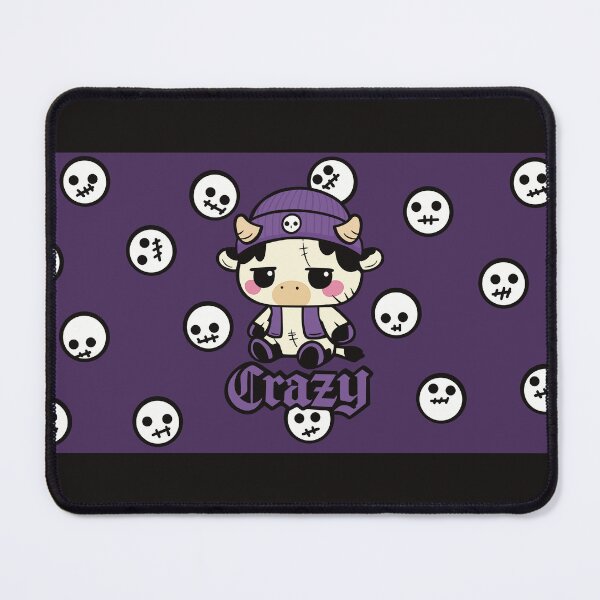 Item preview, Chibi Cow with Hat -Crazy Skulls - Purple designed and sold by CowlyCryptik.