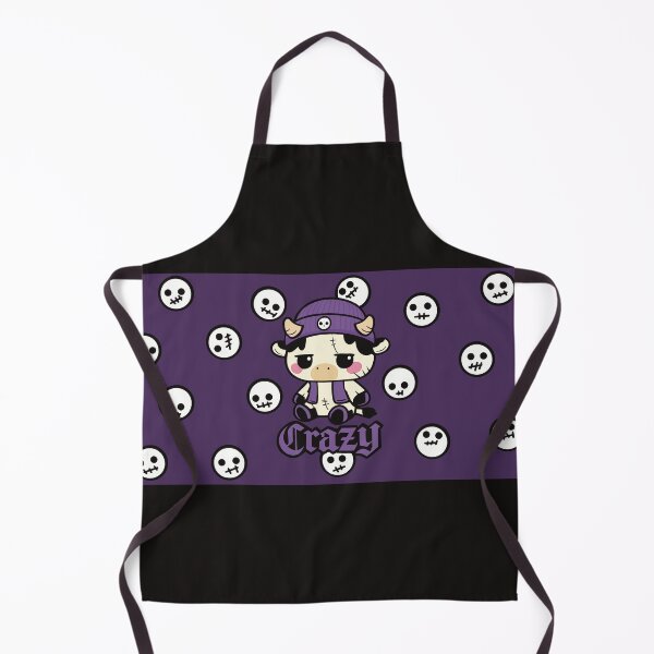 Item preview, Chibi Cow with Hat -Crazy Skulls - Purple designed and sold by CowlyCryptik.