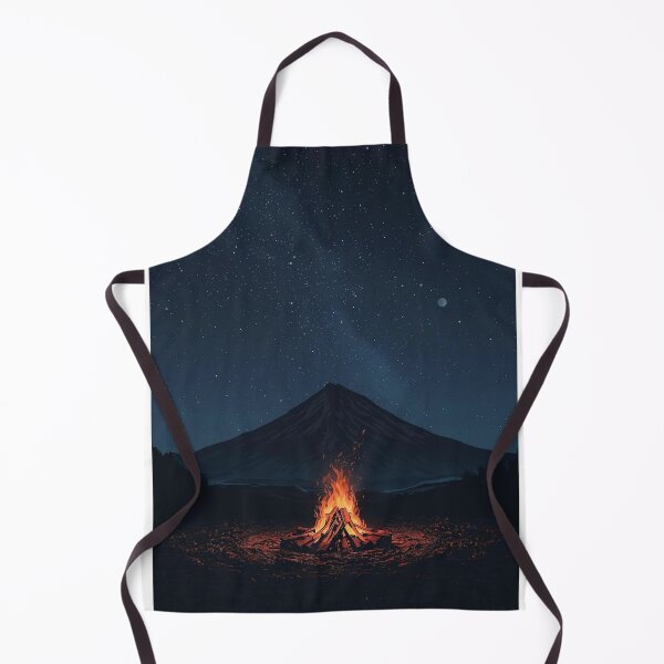 Item preview, Campfire Mountain Silhouette Starry Sky T-Shirt | Minimalist Camping Art designed and sold by Falconwolf.