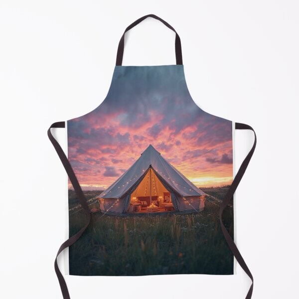 Item preview, Glamping Tent Sunset String Lights T-Shirt | Luxurious Camping Art designed and sold by Falconwolf.