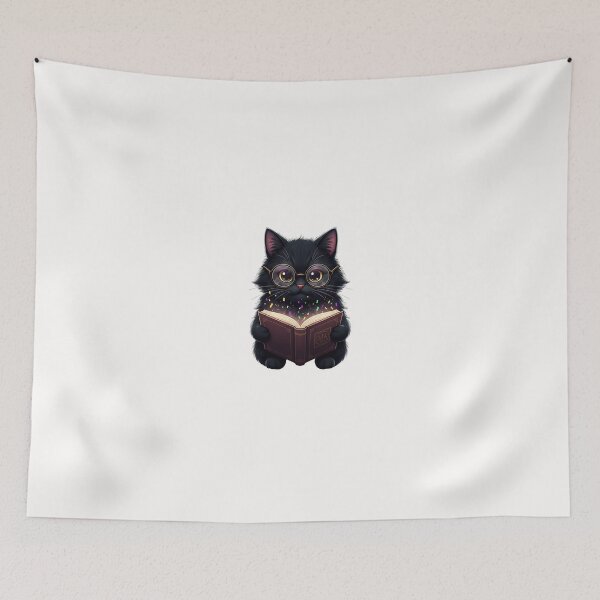 Item preview, Japanese Cat Mardi Gras Book Reader Cute Anime Art designed and sold by Desdenhoshell.