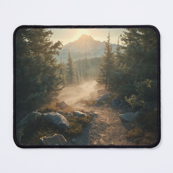 Item preview, Hiking Trail Sunrise Mountain Backpack T-Shirt | Adventurous Nature Art designed and sold by Falconwolf.
