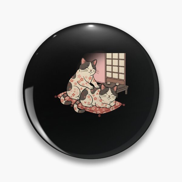 Item preview, Japanese Cat Massage Valentine – Healing Love Ukiyo-e designed and sold by Desdenhoshell.