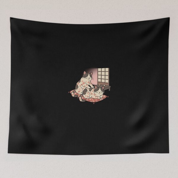 Item preview, Japanese Cat Massage Valentine – Healing Love Ukiyo-e designed and sold by Desdenhoshell.