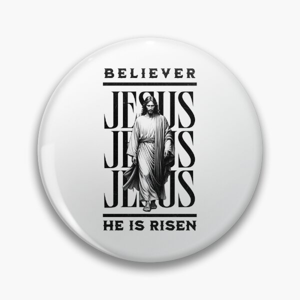 Item preview, Believer - He Is Risen - Easter Christian T-Shirt + other products - Jesus Graphic White Edition designed and sold by RMD-Design.
