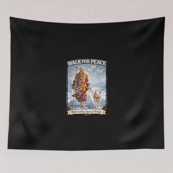 Item preview, Walk For Peace In Snow With Aloka The Peace Dog designed and sold by Cokonatss.
