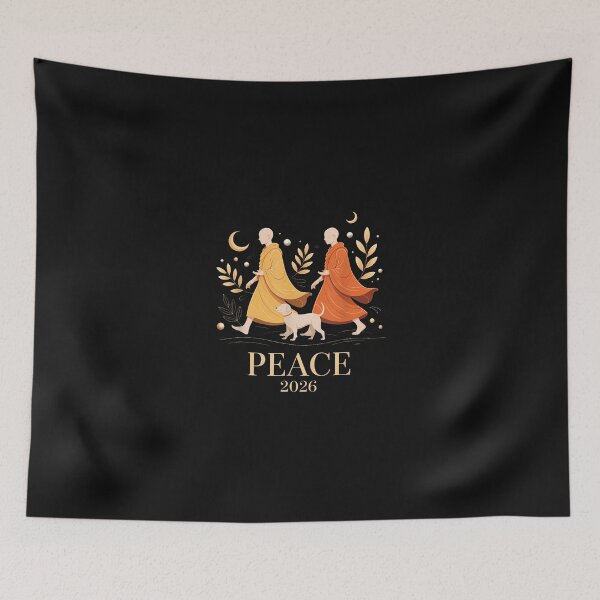 Item preview, Walk Peace 2026 World Peace Monks With Aloka Dog designed and sold by Cokonatss.