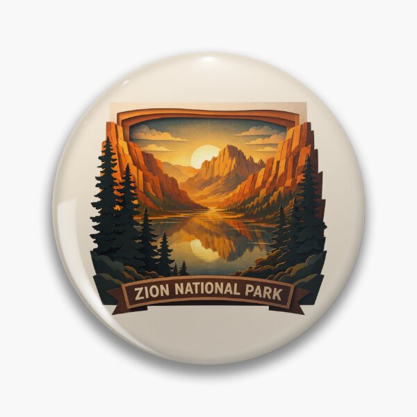 Item preview, Zion National Park Vintage Paper Cut Travel Poster designed and sold by Eclipse 3699.