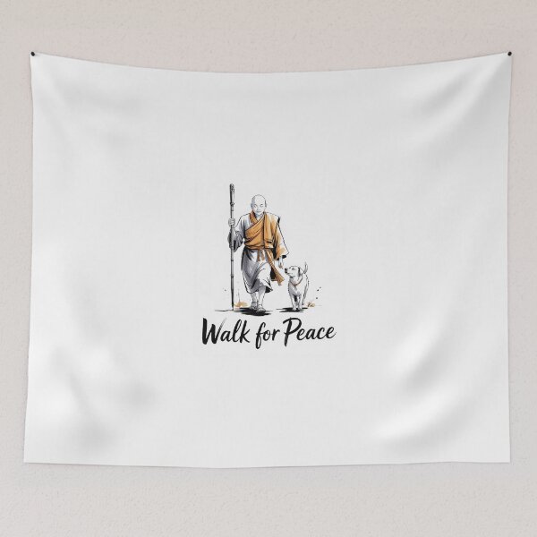 Item preview, Walk For Peace Monks With Aloka Dog designed and sold by Cokonatss.