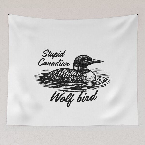 Item preview, Funny Stupid Canadian Wolf Bird  Absurd Animal Meme designed and sold by ErlinaFonta4.
