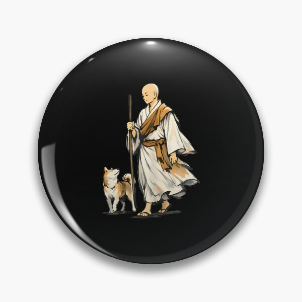 Item preview, Minimalist Zen Art Walk For Peace Monks With Aloka Dog designed and sold by Cokonatss.