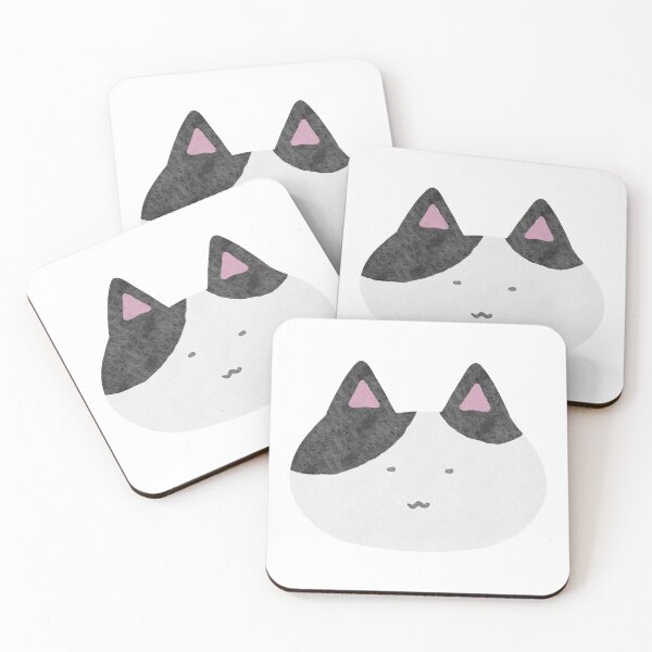 Item preview, Black and White Cat Face Doodle designed and sold by VVAtTheCorner.