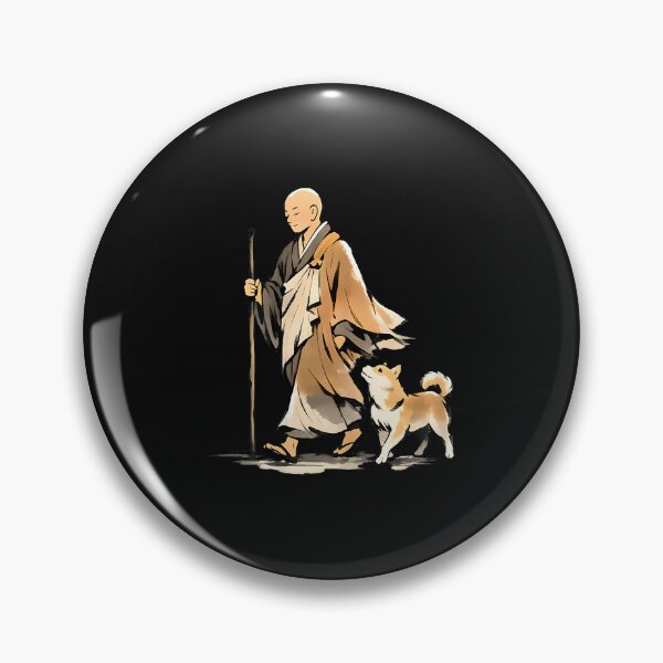 Item preview, Minimalist Zen Art Walk For Peace Monks With Aloka Dog designed and sold by Cokonatss.
