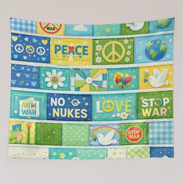 Item preview, Peace patchwork  designed and sold by Roxburylane.