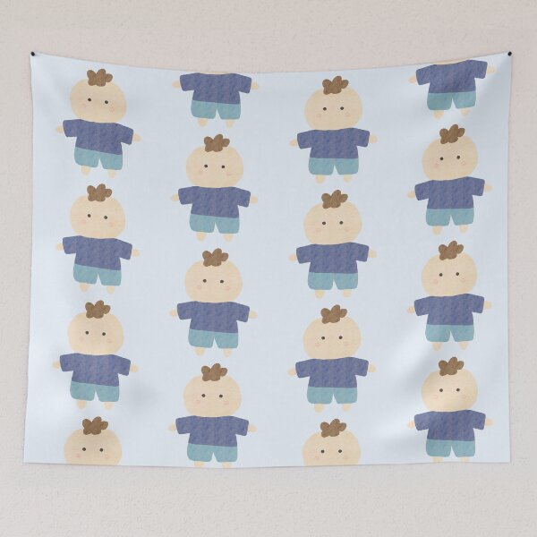Item preview, Shy Little Boy in Blue designed and sold by VVAtTheCorner.