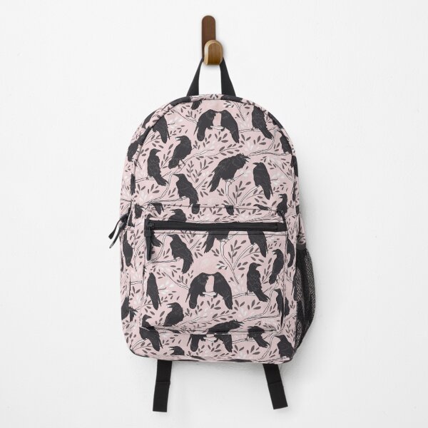 Item preview, Moonlit Crows Share Eyeball Snack - Blush Pink Gothic Black Birds designed and sold by LoveAlways-AEP.