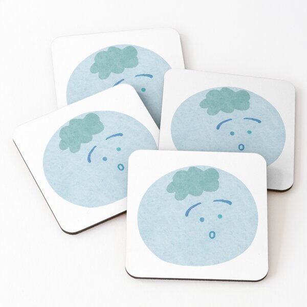 Item preview, Blue Surprised Face Emoji designed and sold by VVAtTheCorner.