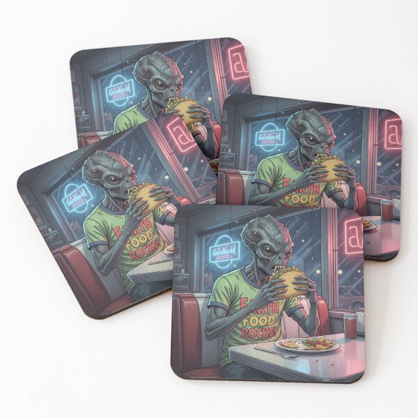Item preview, Alien Eating Tacos – Earth Food Rocks Funny Sci-Fi Art designed and sold by LintonGriffin.