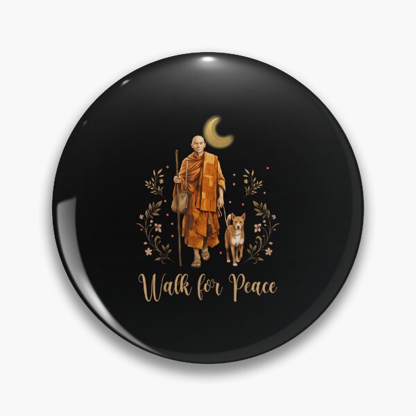 Item preview, Buddhist Monks Walk For Peace Monk And Dog Aloka Dog Lover designed and sold by Cokonatss.