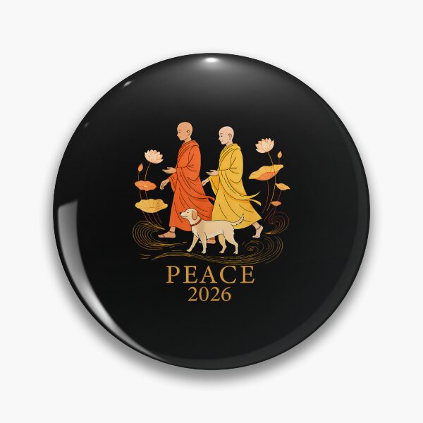 Item preview, Walk Peace 2026 World Peace Monks With Aloka Dog Spiritual designed and sold by Cokonatss.