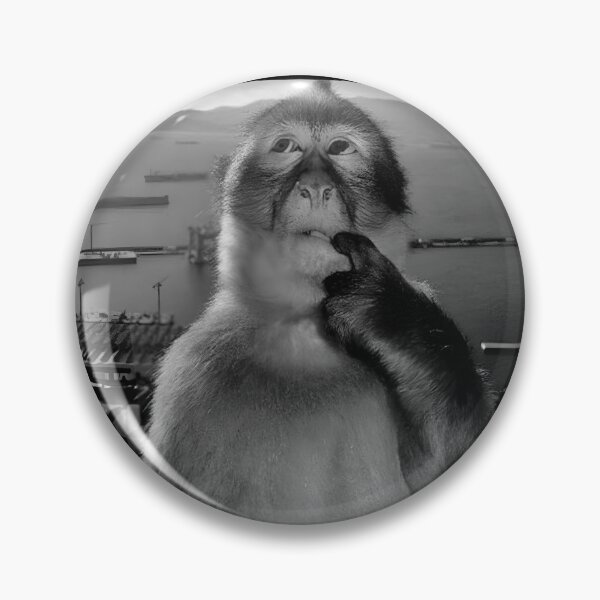 Item preview, Funny Monkey Stupid Thinking Meme,  Style  90s Vintage designed and sold by kashiart.