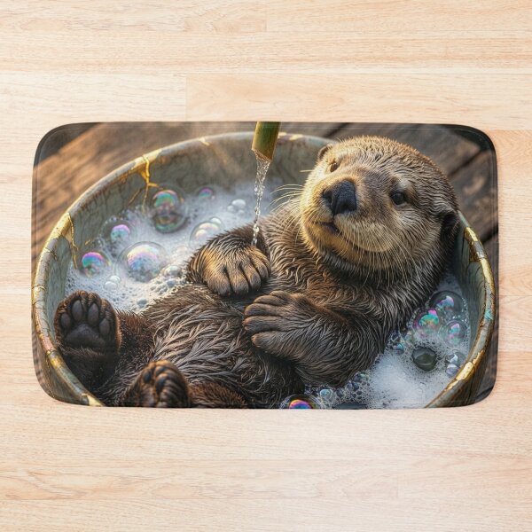 Item preview, Sea Otter Pup in Kintsugi Bath designed and sold by Tridentulus.