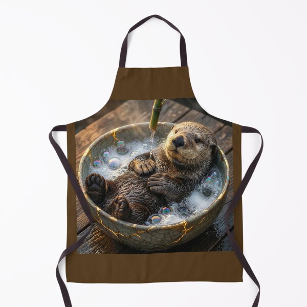 Item preview, Sea Otter Pup in Kintsugi Bath designed and sold by Tridentulus.