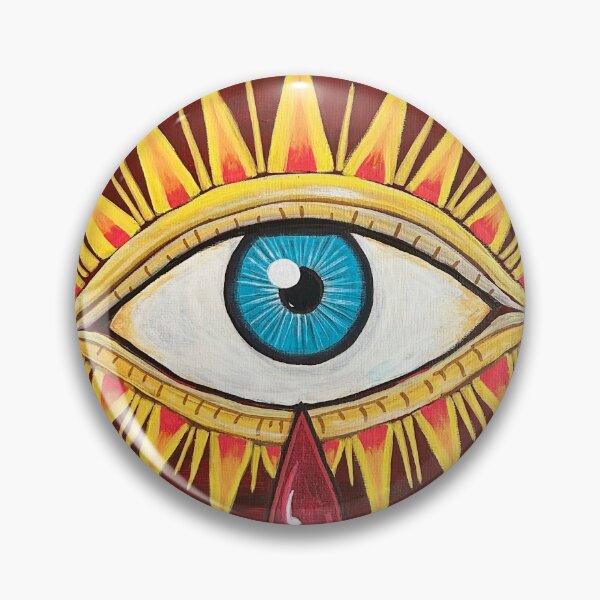 Item preview, Malocchio Italian Evil Eye- Folk Inspired Painting designed and sold by Moon Mist Crafts.