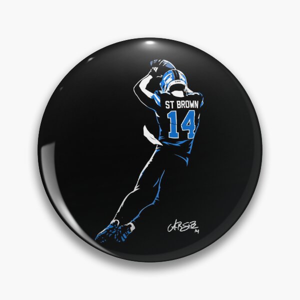 Item preview, Amon-Ra St. Brown Detroit #14 Football Art designed and sold by TheArtOfCar.
