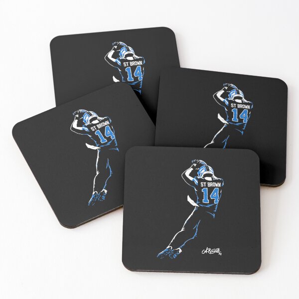 Item preview, Amon-Ra St. Brown Detroit #14 Football Art designed and sold by TheArtOfCar.