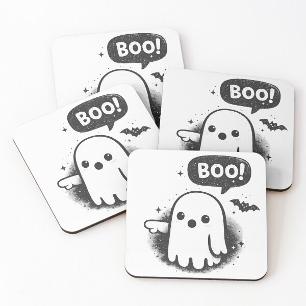 Item preview, Cute Ghost Saying Boo designed and sold by theleocreator.