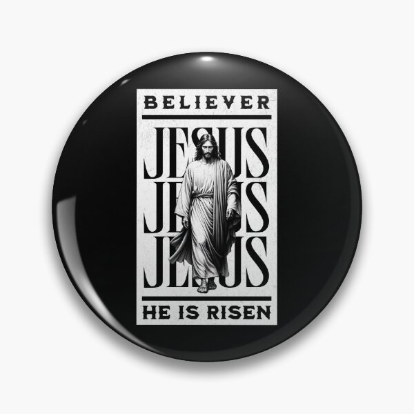 Item preview, Believer - He Is Risen - Easter Christian T-Shirt + other products - Jesus Graphic Black Edition designed and sold by RMD-Design.