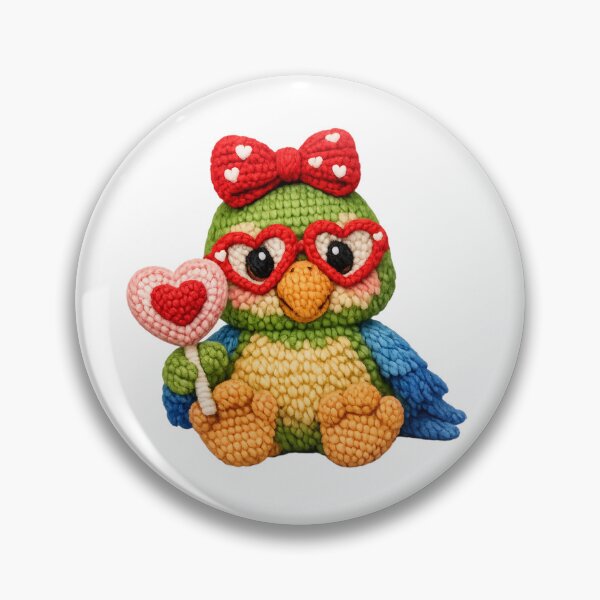 Item preview, Valentine's Faux Yarn Parrot designed and sold by KC's.