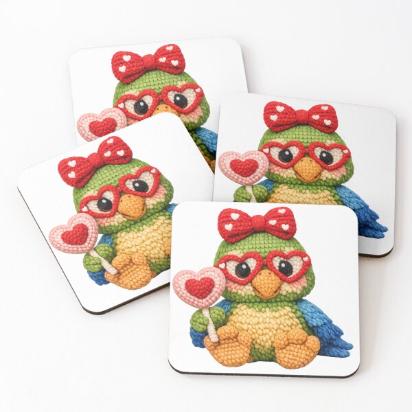 Item preview, Valentine's Faux Yarn Parrot designed and sold by KC's.