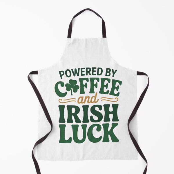 Item preview, Powered by Coffee and Irish Luck – Funny St Patrick’s Day Design designed and sold by Lulunza.