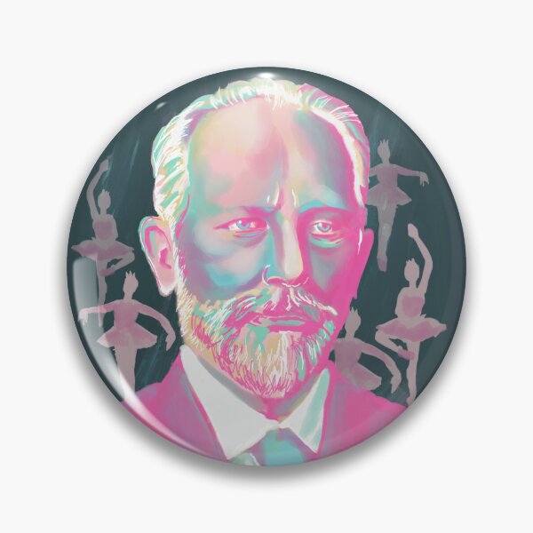Item preview, Tchaikovsky Colorful Portrait with Ballet Dancers designed and sold by Stable-Camp-Rd.